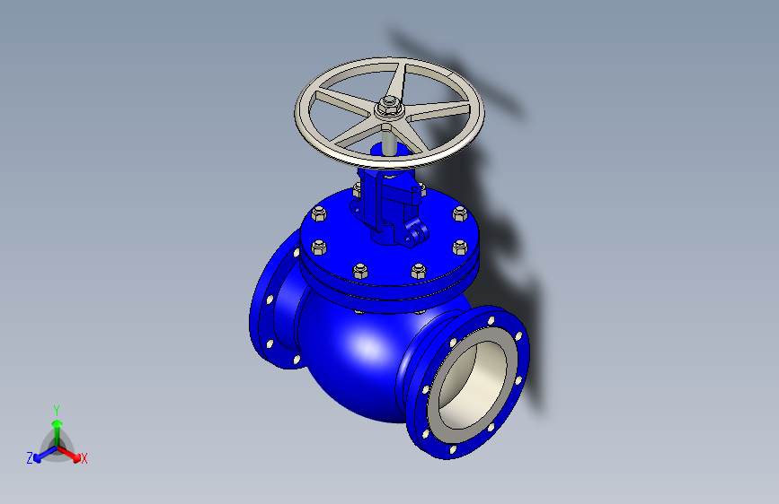 Globe valve 8 #150法兰式截止阀.stp
