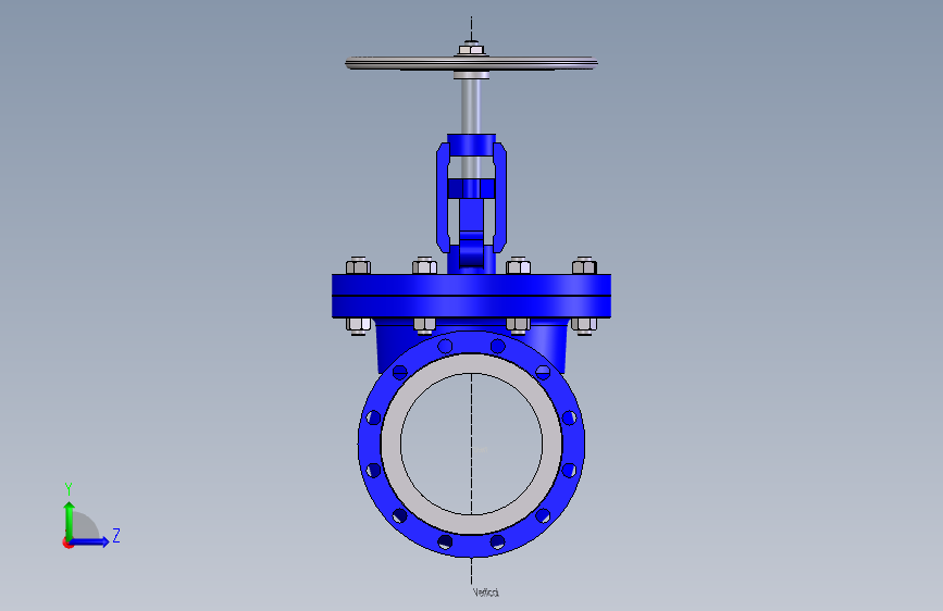Globe valve 10 #150法兰式截止阀.SLDPRT 左侧视图
