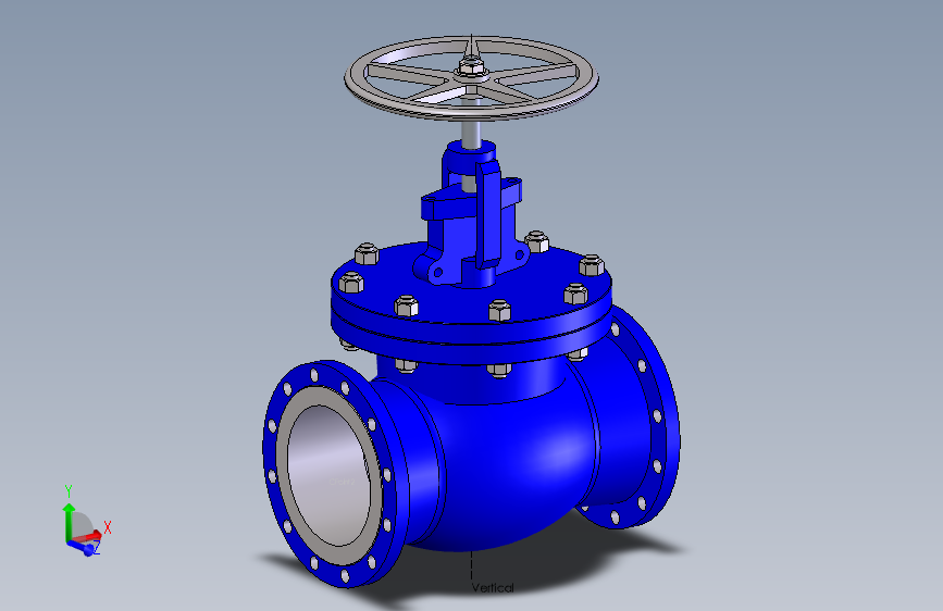 Globe valve 10 #150法兰式截止阀.SLDPRT