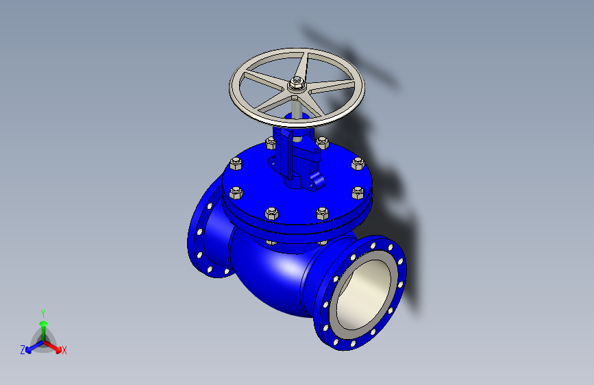 Globe valve 10 #150法兰式截止阀.stp
