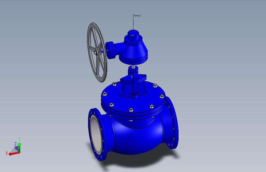 Globe valve 14 #150法兰式截止阀.SLDPRT