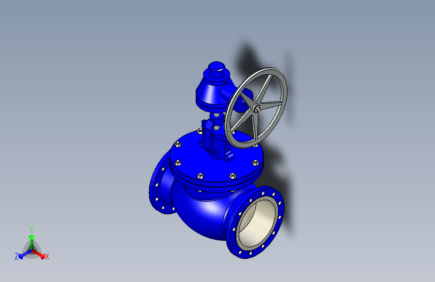 Globe valve 14 #150法兰式截止阀.stp