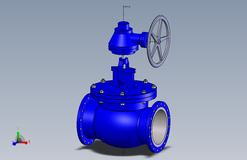 Globe valve 16 #150法兰式截止阀.SLDPRT