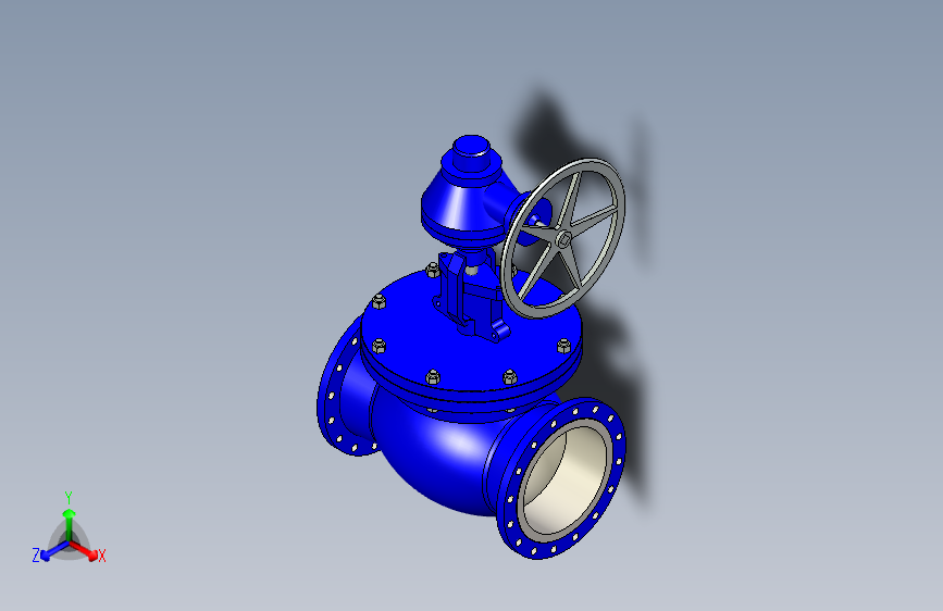 Globe valve 16 #150法兰式截止阀.stp