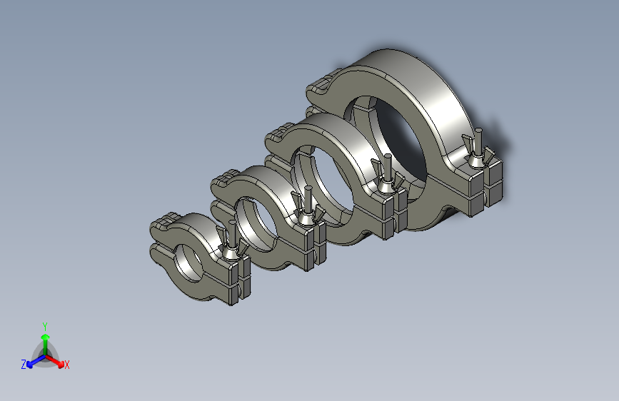 ISO-KF hinge clamps set铰链夹具组.STEP