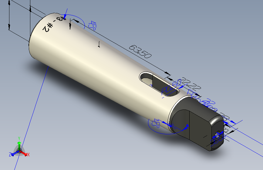 Morse Taper Drill Sleeve #3-#2莫尔斯锥形.stp