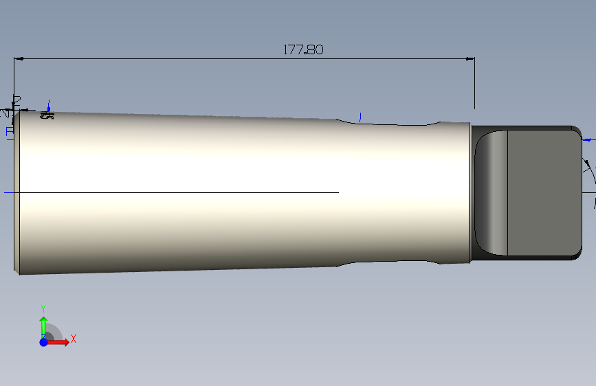 Morse Taper Drill Sleeve #6-#5莫尔斯锥形.stp 正面视图