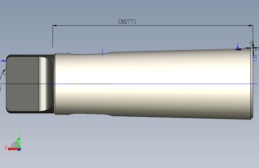 Morse Taper Drill Sleeve #6-#5莫尔斯锥形.stp 背面视图
