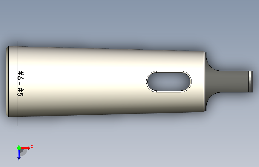 Morse Taper Drill Sleeve #6-#5莫尔斯锥形.stp 俯视图