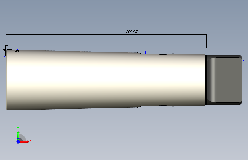 Morse Taper Drill Sleeve #7-#6莫尔斯锥形.stp 正面视图