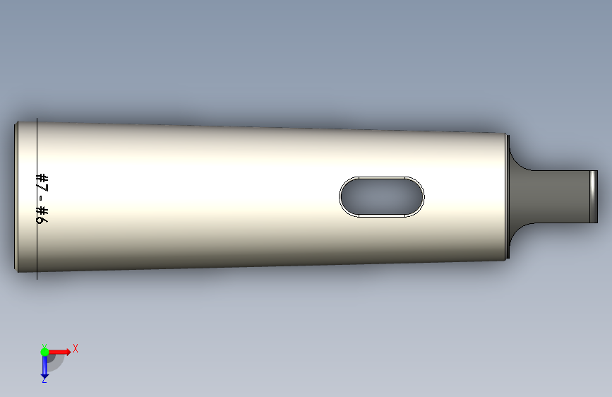 Morse Taper Drill Sleeve #7-#6莫尔斯锥形.stp 俯视图