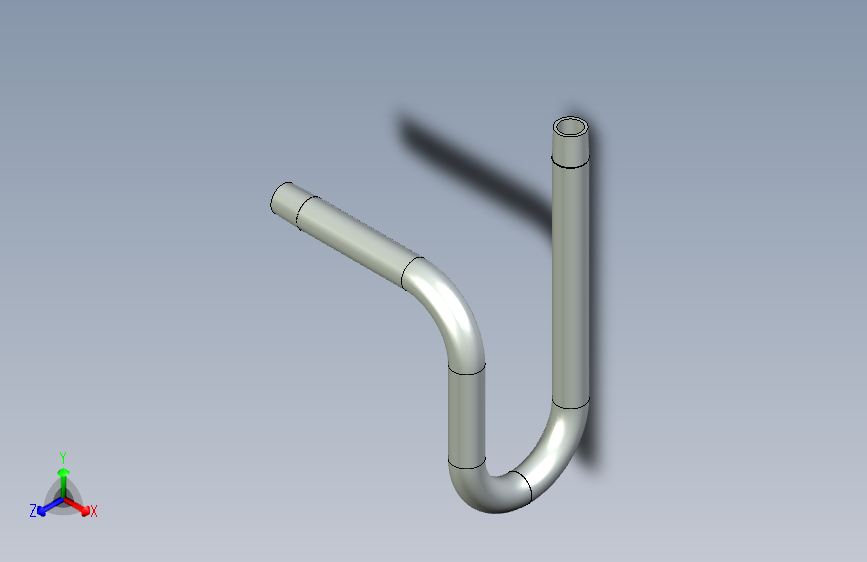 PigTail Syphon U lat - 1_2 Inch_NPT M-M硅胶管.stp