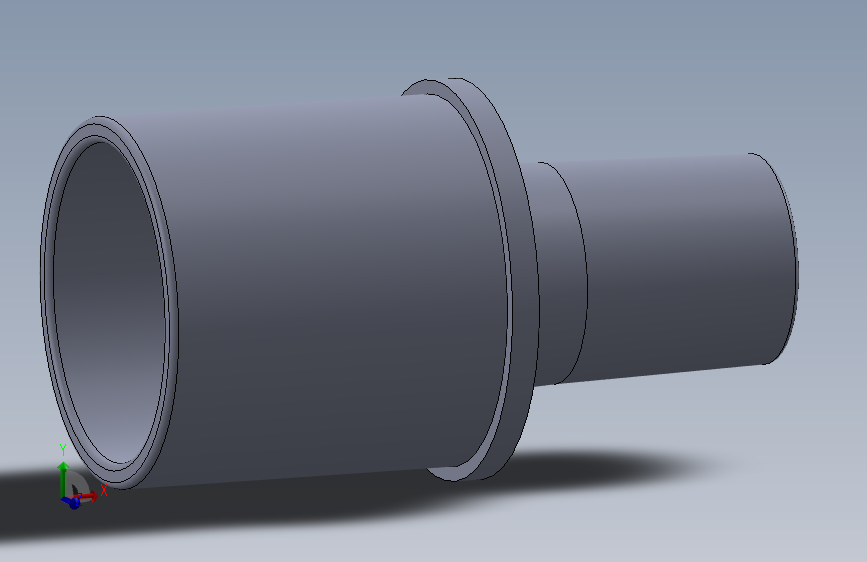 straight adapter F  22 ID- M 15 OD麻醉和呼吸设备圆锥形连接器.sldprt