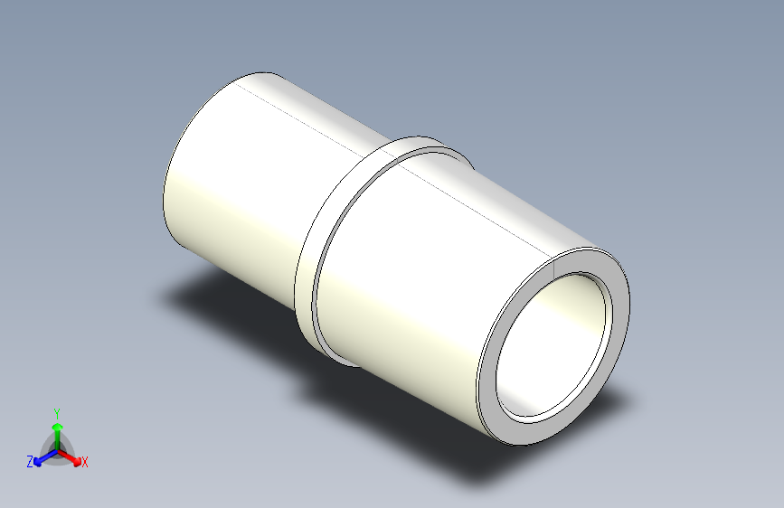 straight adapter M 22 OD- F 15 ID麻醉和呼吸设备圆锥形连接器.stp