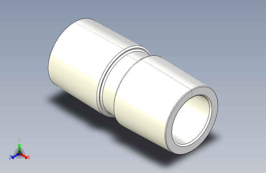 straight connector M 22 F 15 - M22 F15麻醉和呼吸设备圆锥形连接器.stp