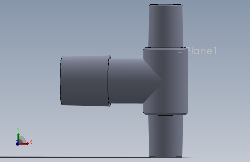 Tee M22- M 15 M 15麻醉和呼吸设备圆锥形连接器.SLDPRT
