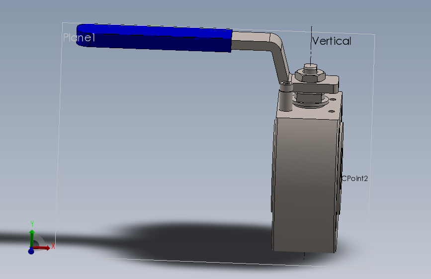 Wafer ball valve 1球阀.SLDPRT