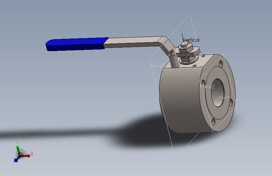 Wafer ball valve 2 1-2球阀.SLDPRT
