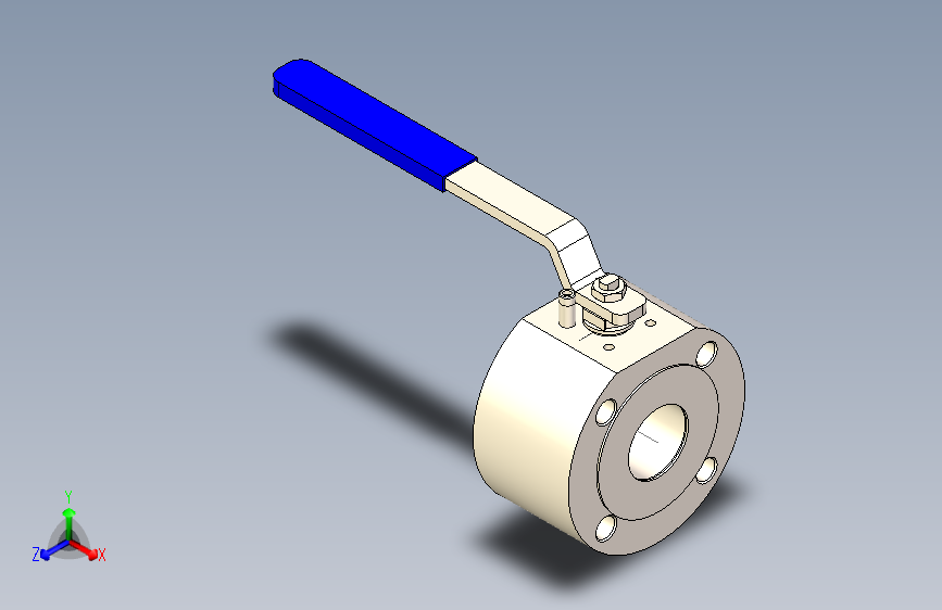 Wafer ball valve 2球阀.stp