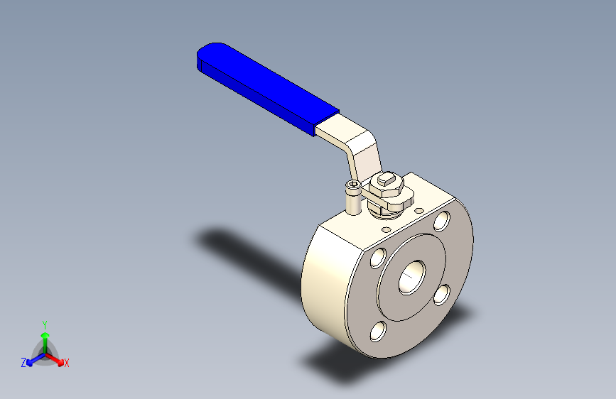 Wafer ball valve 3_4球阀.stp