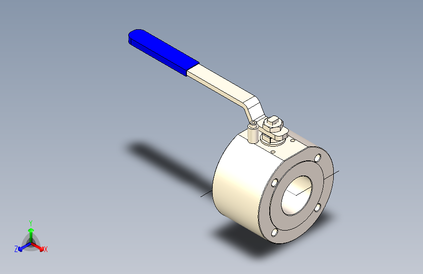 Wafer ball valve 3球阀.stp