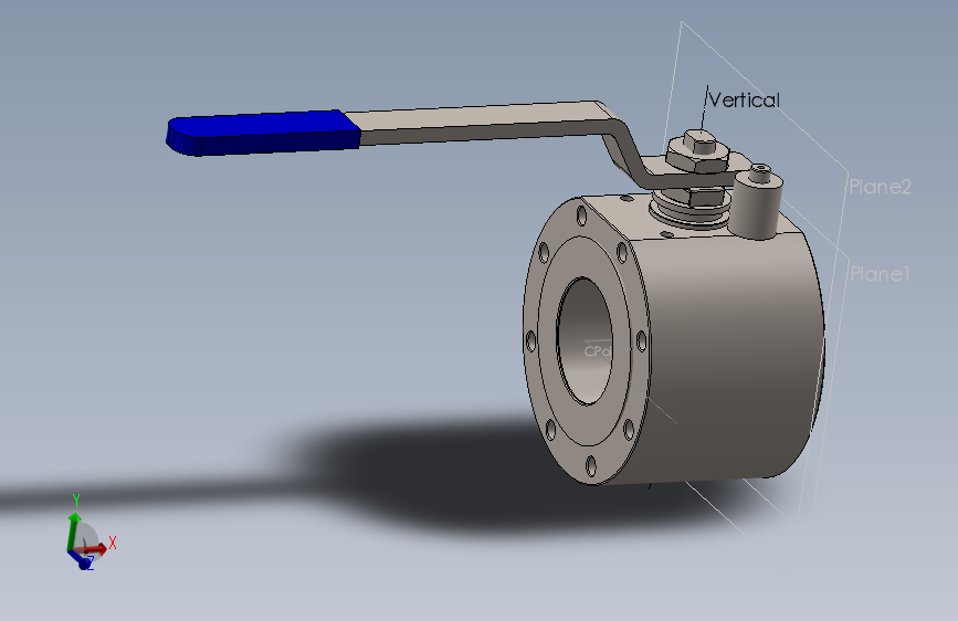 Wafer ball valve 4球阀.SLDPRT