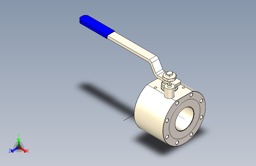 Wafer ball valve 4球阀.stp