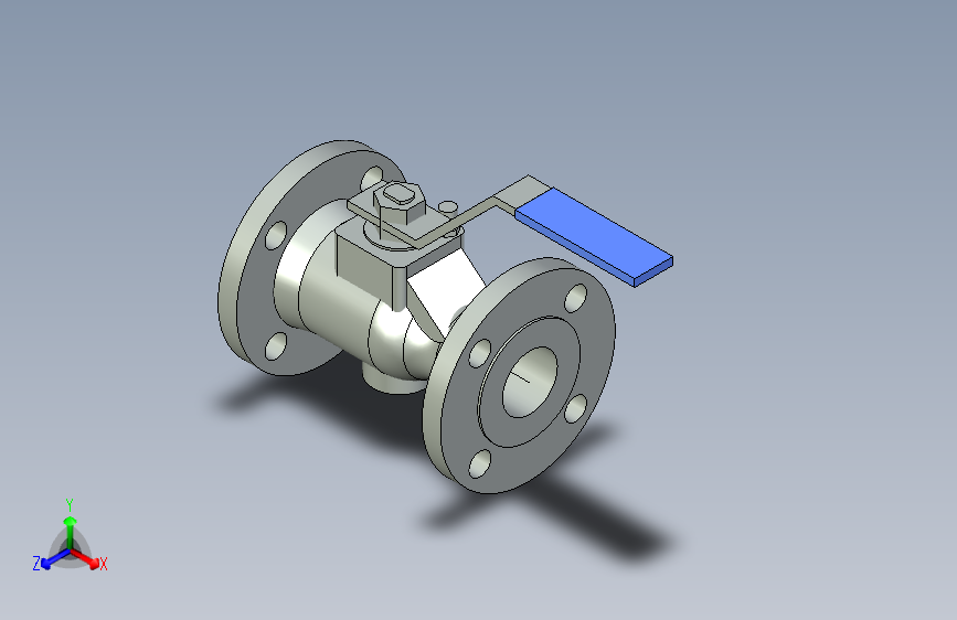 Ball valve  1.5inch flange S150法兰式球阀.stp
