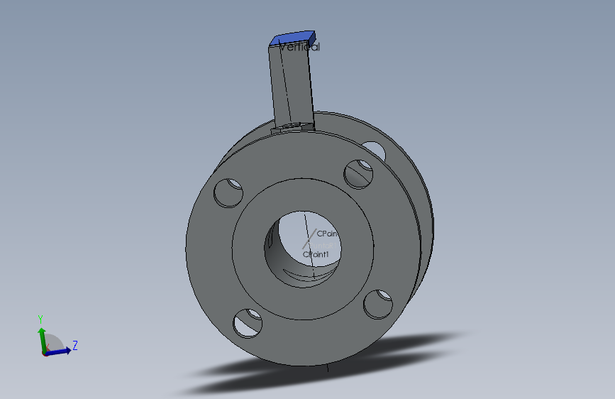 Ball valve 2inch flange S150法兰式球阀.SLDPRT