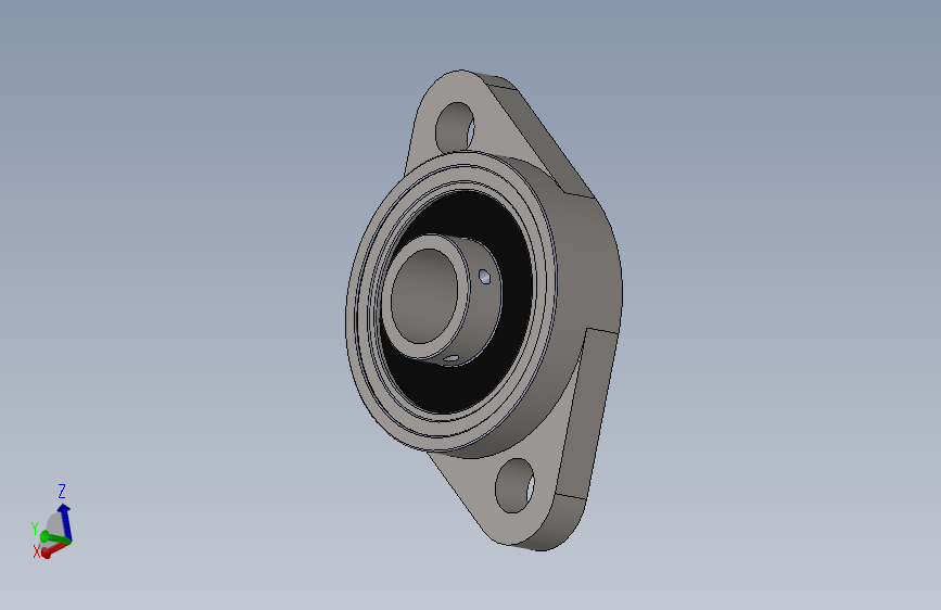 KFL001 block flange ball bearing 12 diameter shaft法兰球轴承.SLDPRT
