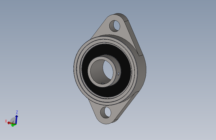 KFL002 block flange ball bearing 15 diameter shaft法兰球轴承.SLDPRT
