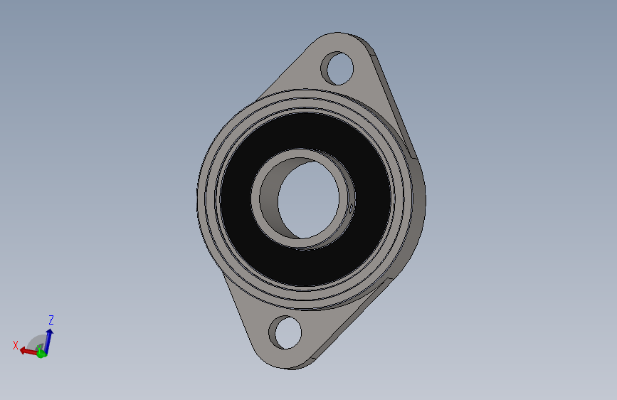 KFL003 block flange ball bearing 17 diameter shaft法兰球轴承.SLDPRT