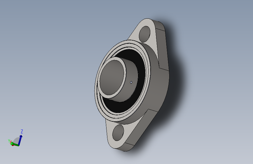 KFL006 block flange ball bearing 30 diameter shaft法兰球轴承.SLDPRT