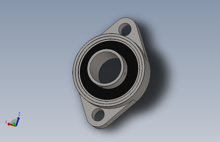 KFL007 block flange ball bearing 35 diameter shaft法兰球轴承.SLDPRT