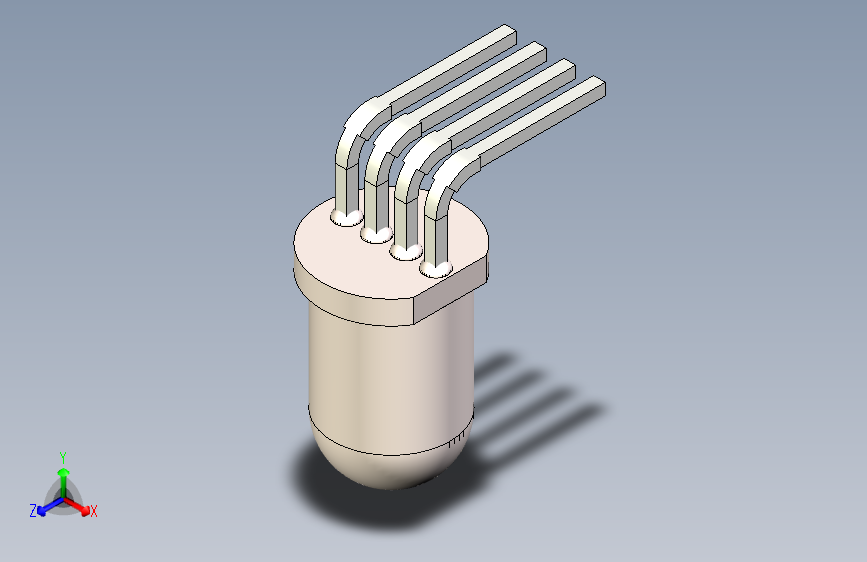 LED T-1 Horizontal, dia 5mm, RGB, h1mm灯