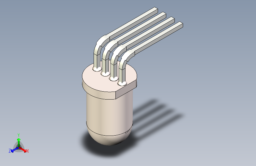 LED T-1 Horizontal, dia 5mm, RGB, h3mm灯