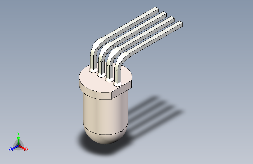 LED T-1 Horizontal, dia 5mm, RGB, h4mm灯