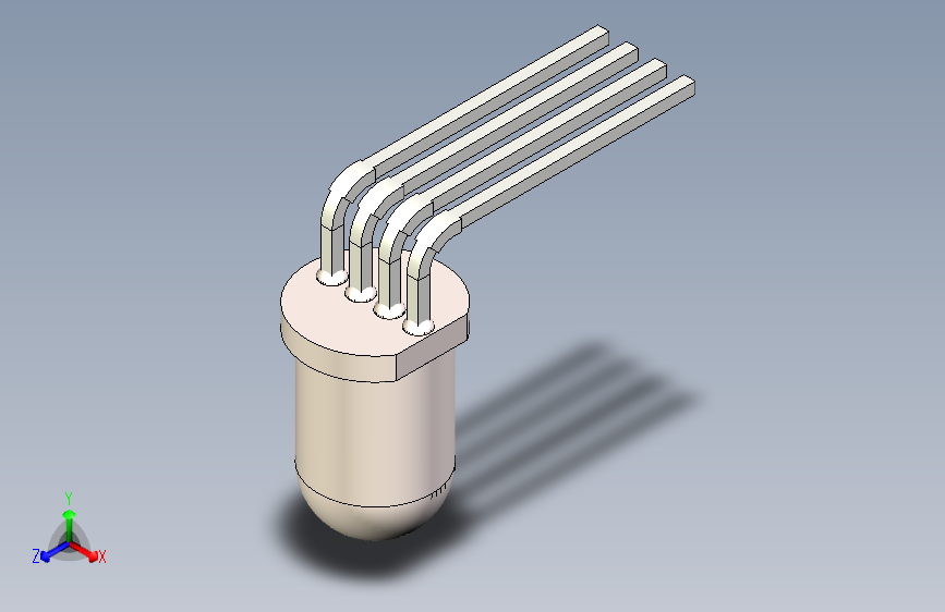 LED T-1 Horizontal, dia 5mm, RGB, h6mm灯