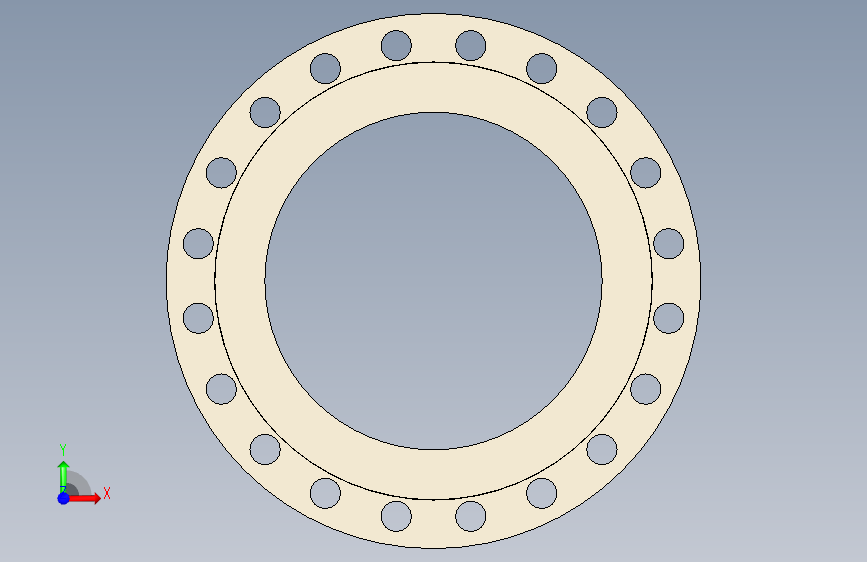 PN40 DN450 Type 05 - Socket (Type B) - Not in Standard 正面视图