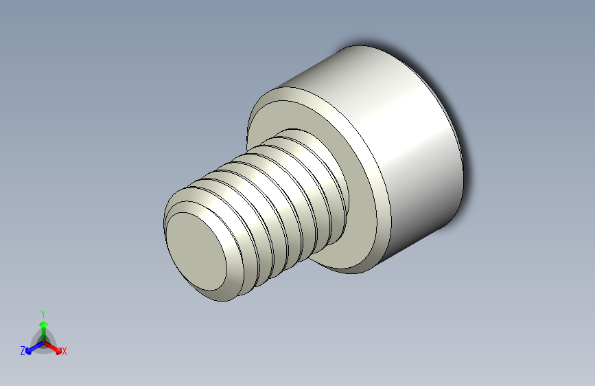 M6 x 1mm 螺纹 8mm 长六角头螺钉.3DXML