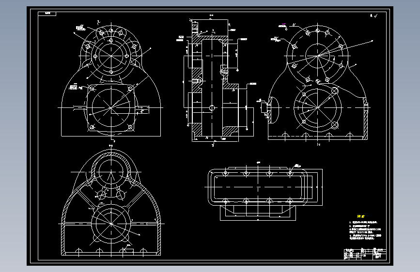 508 28马力轮式拖拉机最终传动及驱动轴设计(有cad图+文献翻译) 主视图