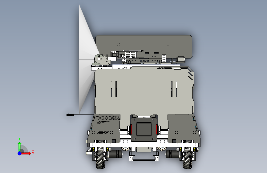 RM2021-开源比赛机器人车3D图纸 STEP格式 正面视图