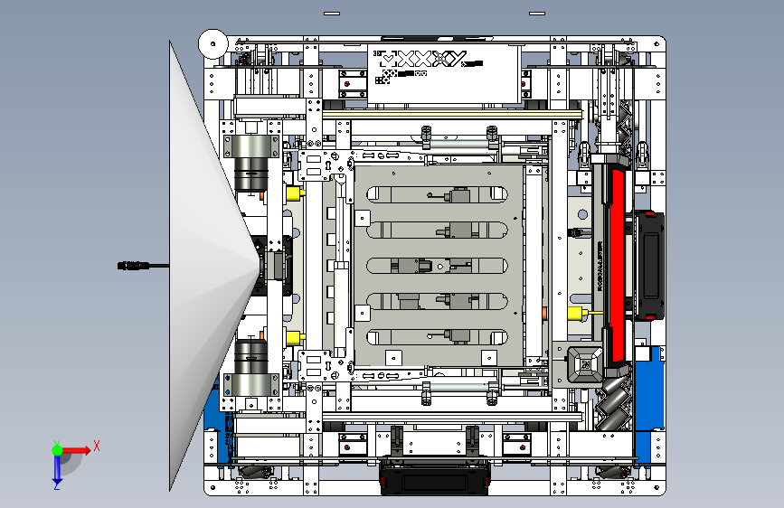 RM2021-开源比赛机器人车3D图纸 STEP格式 俯视图