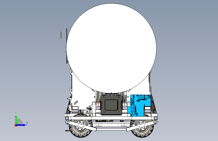 RM2021-开源比赛机器人车3D图纸 STEP格式 左侧视图