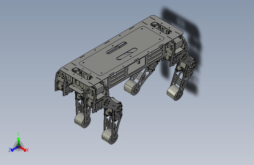 Robot dog钣金结构机器狗3D数模图纸 STEP格式