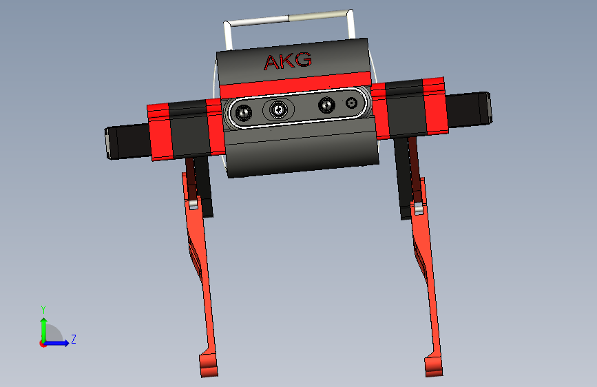 robotic dog机器狗机械狗造型3D图纸 F3D STEP格式 左侧视图