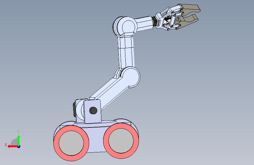 INDUSTRIAL ROBOTIC HAND机械手夹具3D图纸 Solidworks设计 背面视图