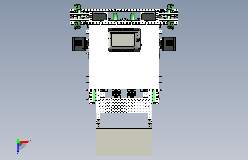 2020-2021 VEX Change Up比赛机器人车3D图纸 STEP格式 俯视图