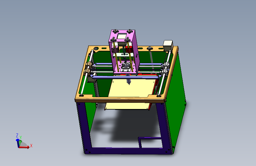 成型彩色3D打印机设计含三维图637289