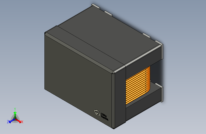 SMD变压器型号CL4532A-201的3D模型